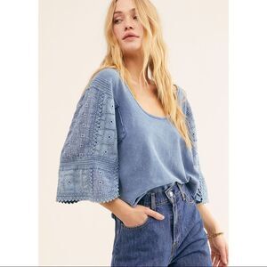 NEW Free People Makin Me Happy Bohemian Top